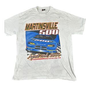 Hanes NASCAR Martinsville 500 Race Schedule Graphic T-Shirt 2006 Virginia Racing